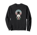 Yoga Meditation Pose Floral Yoga Sweatshirt - Minimalist Print for Adults - T-Shirt, Sweatshirt, Hoodie