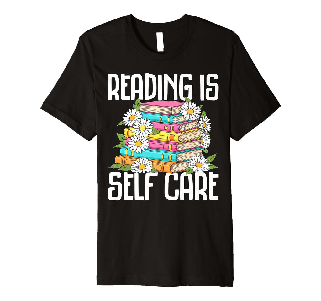 Reading Is Self Care Floral Bookworm T-Shirt - Minimalist Print Men Women - T-Shirt, Sweatshirt, Hoodie