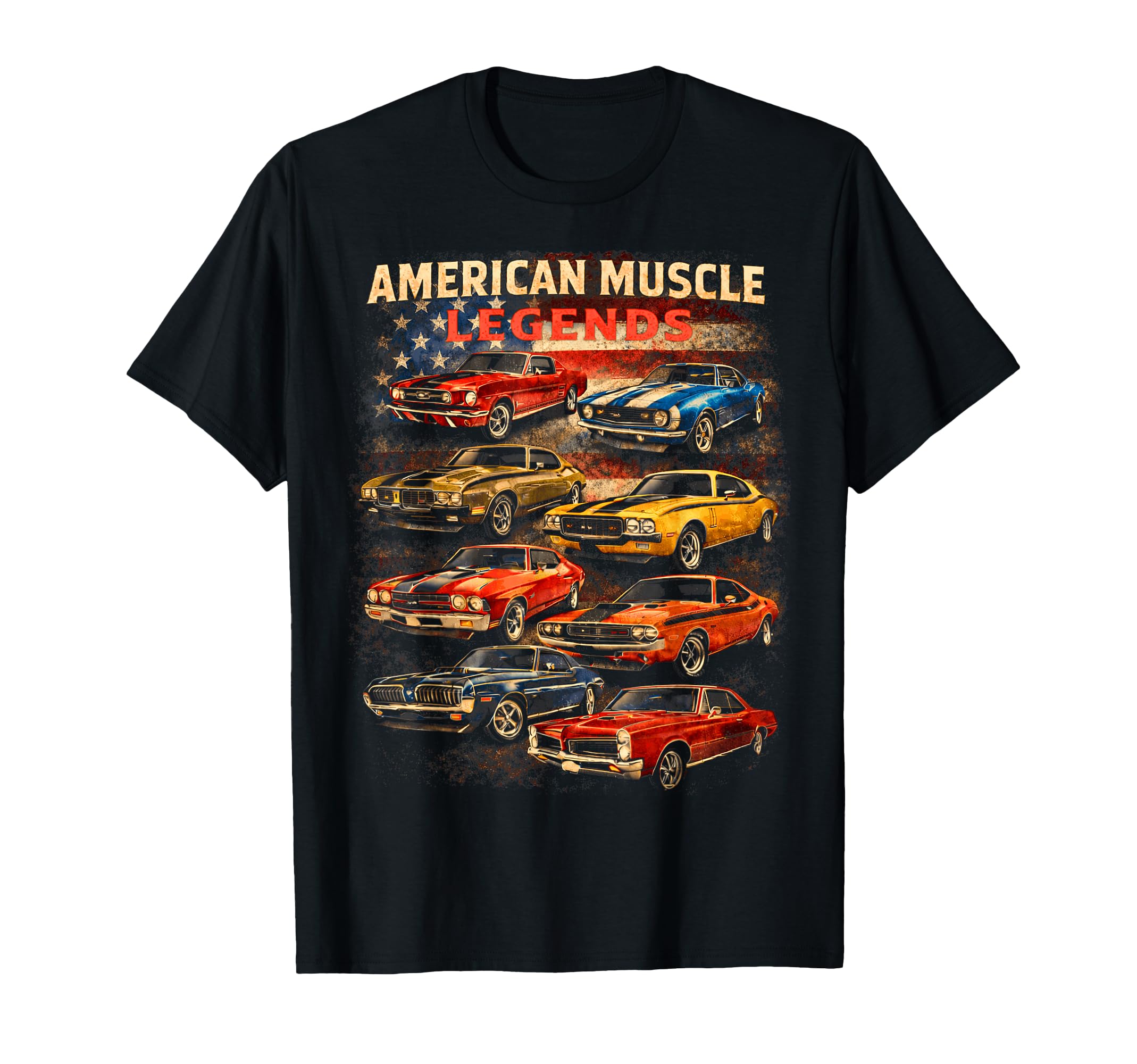 American Muscle Legends Patriotic T-Shirt - Fun Novelty Design for Adults - T-Shirt, Sweatshirt, Hoodie
