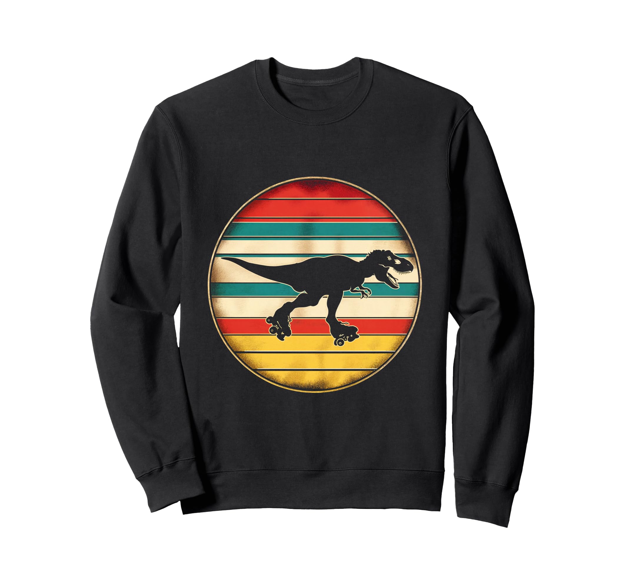 Roller Skate Dinosaur Sweatshirt - Casual Everyday Wear for Adults - T-Shirt, Sweatshirt, Hoodie