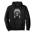 Skull Chief Native Indian Eagle Hoodie - Unique Graphic for Adults - T-Shirt, Sweatshirt, Hoodie