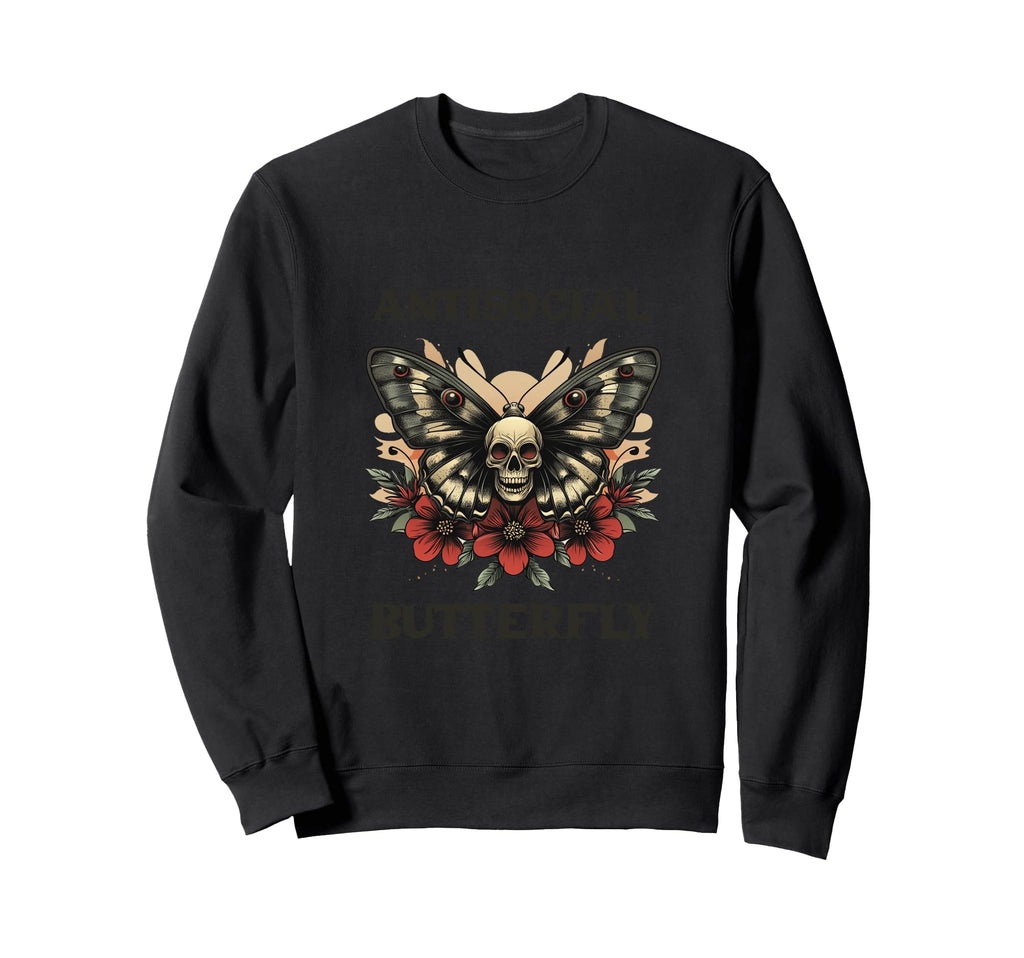 Antisocial Butterfly Gift Sweatshirt - Custom Art Print for Adults - T-Shirt, Sweatshirt, Hoodie