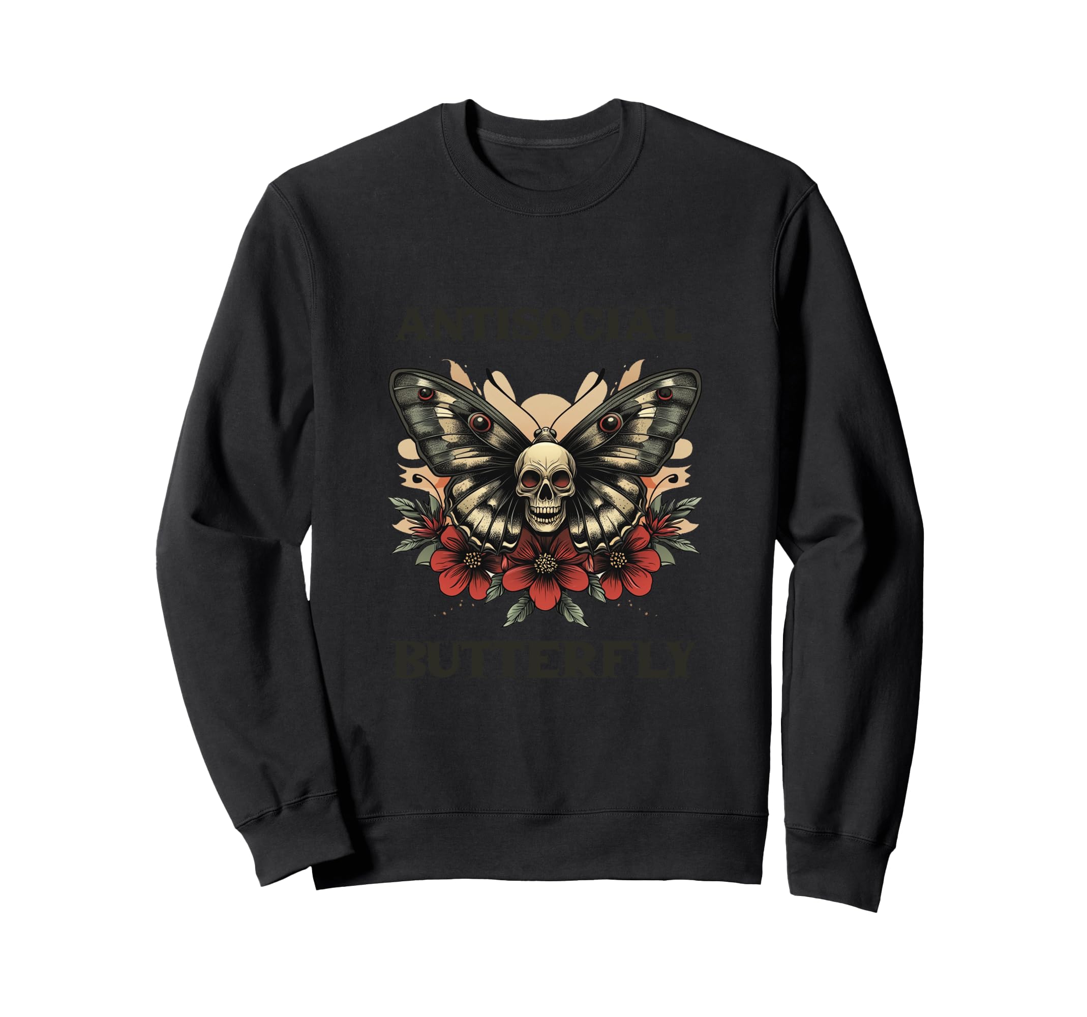 Antisocial Butterfly Gift Sweatshirt - Custom Art Print for Adults - T-Shirt, Sweatshirt, Hoodie