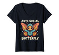 Womens Anti Social Butterfly Pun T-Shirt - Fun Novelty Design Men Women - T-Shirt, Sweatshirt, Hoodie