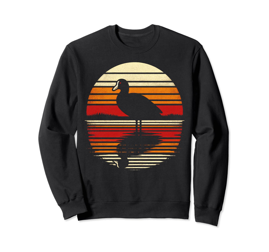 Coot Bird Sunset Safari 70S Sweatshirt - Minimalist Print Unisex - T-Shirt, Sweatshirt, Hoodie