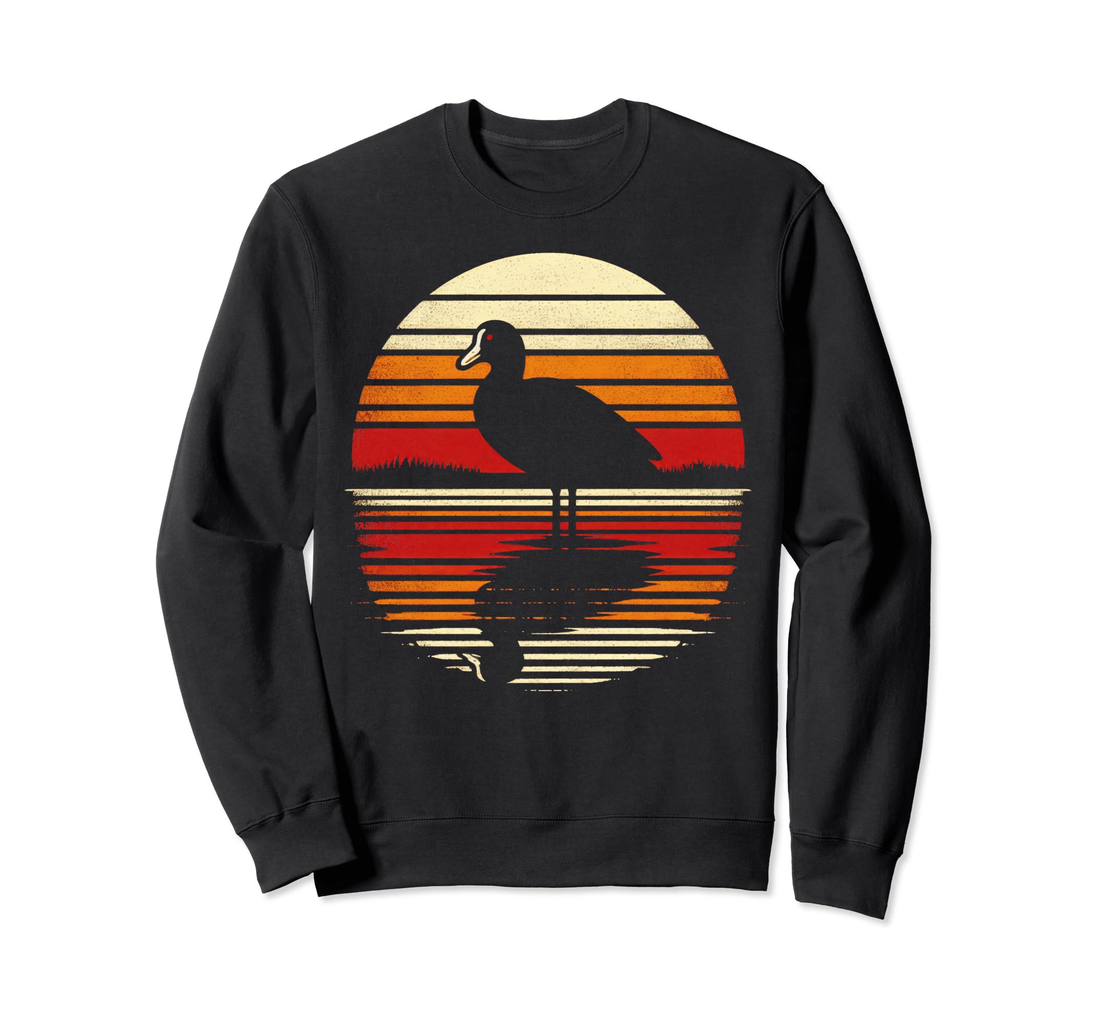 Coot Bird Sunset Safari 70S Sweatshirt - Minimalist Print Unisex - T-Shirt, Sweatshirt, Hoodie