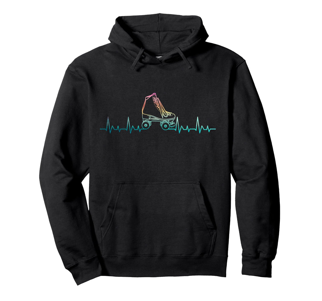 Roller Skating Skate Heartbeat Hoodie - Casual Everyday Wear Men Women - T-Shirt, Sweatshirt, Hoodie