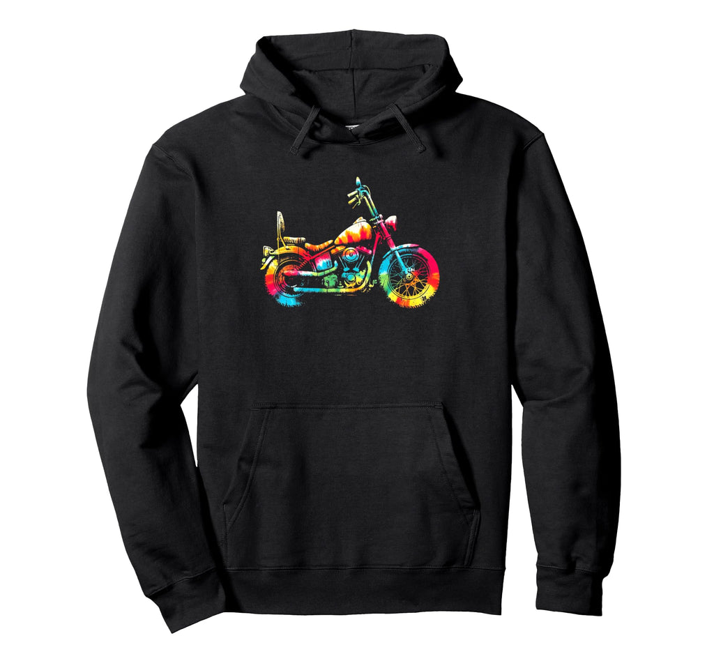 Motorcycle Tie Dye Motorbike Biking Hoodie - Novelty Apparel for Adults - T-Shirt, Sweatshirt, Hoodie