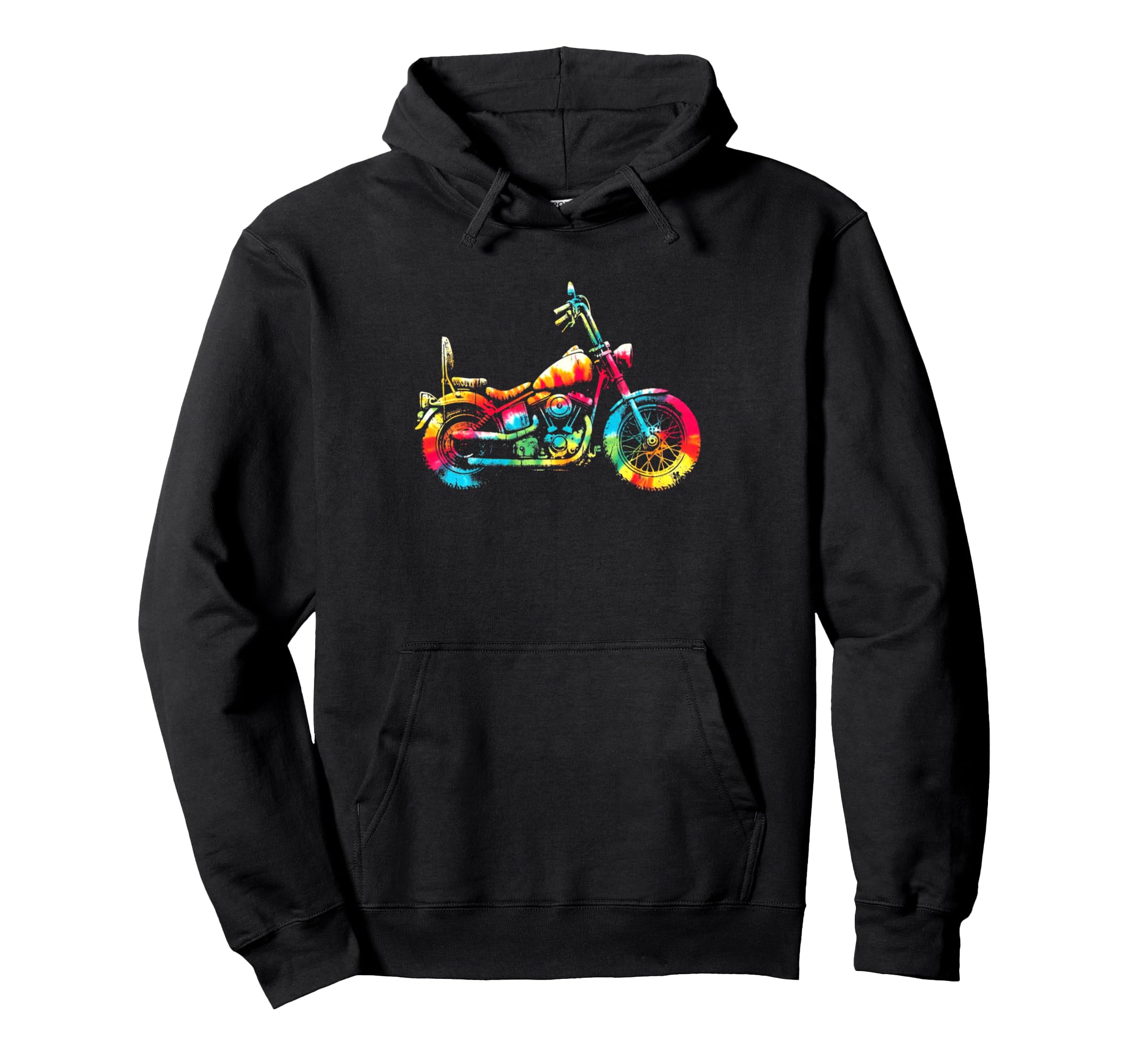 Motorcycle Tie Dye Motorbike Biking Hoodie - Novelty Apparel for Adults - T-Shirt, Sweatshirt, Hoodie