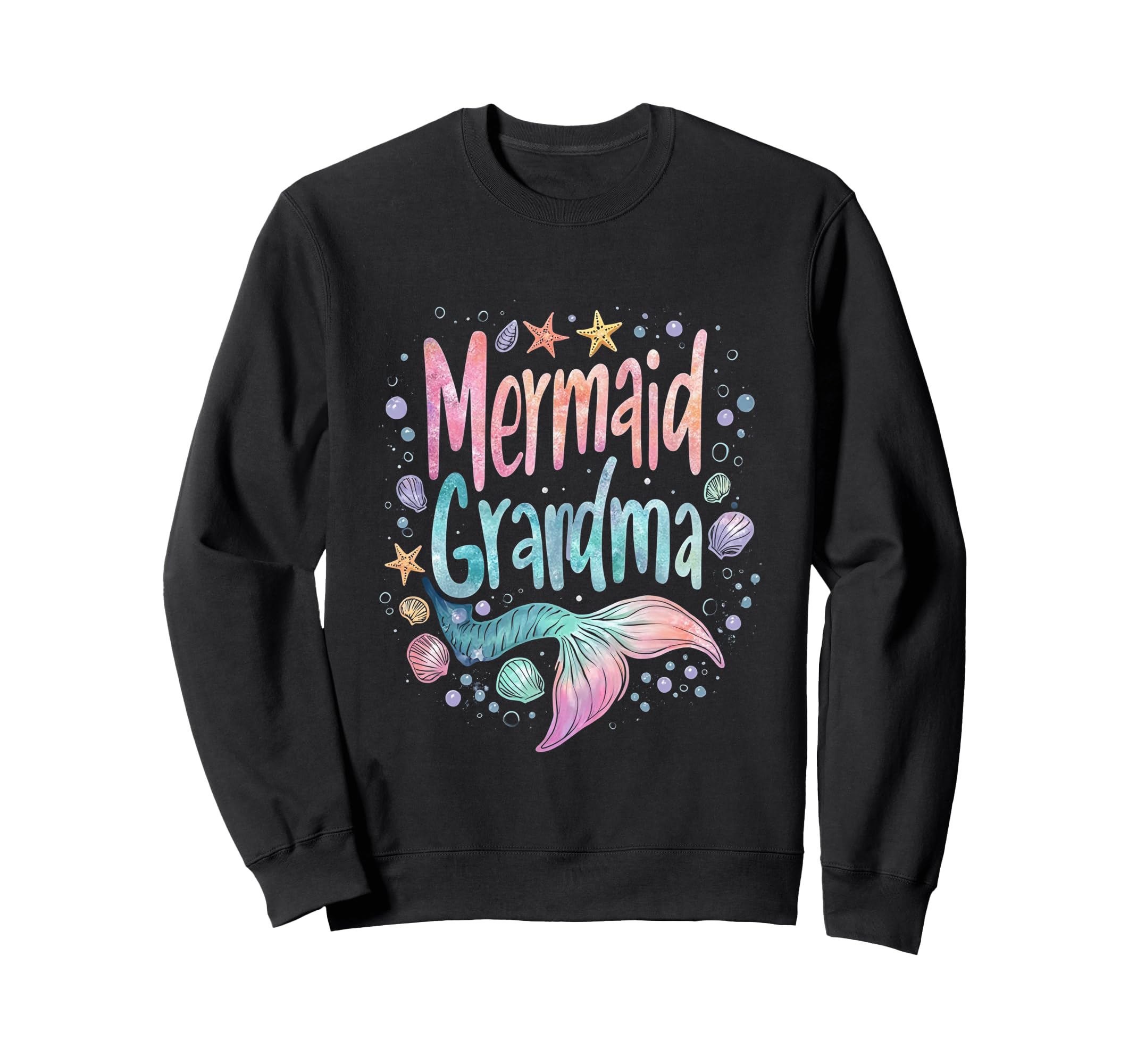 Mermaid Grandma Sweatshirt - Trendy Graphic for Adults - T-Shirt, Sweatshirt, Hoodie