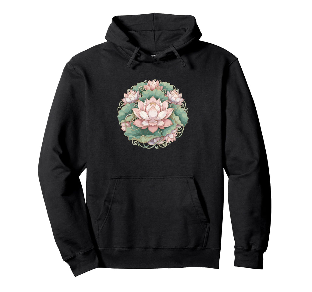 Mystic Lotus Flower Mandala Zen Meditation Hoodie - Graphic Print Unisex - T-Shirt, Sweatshirt, Hoodie
