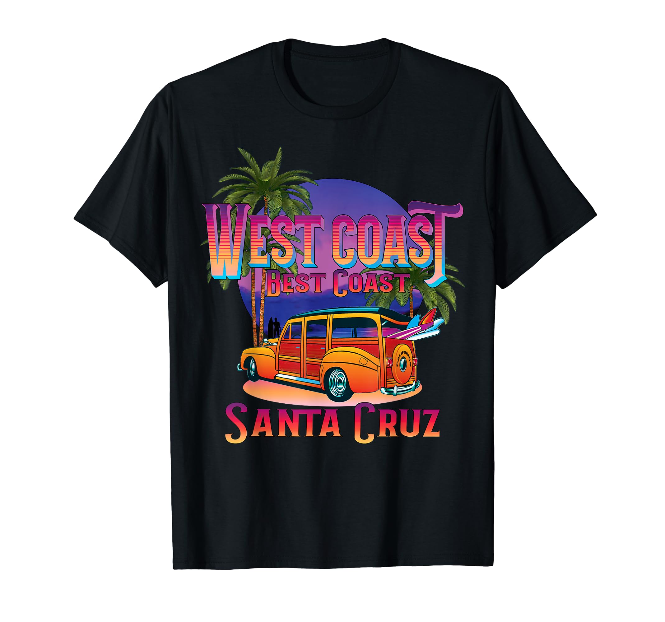 Santa Cruz California Pacific West T-Shirt - Graphic Print for Adults - T-Shirt, Sweatshirt, Hoodie