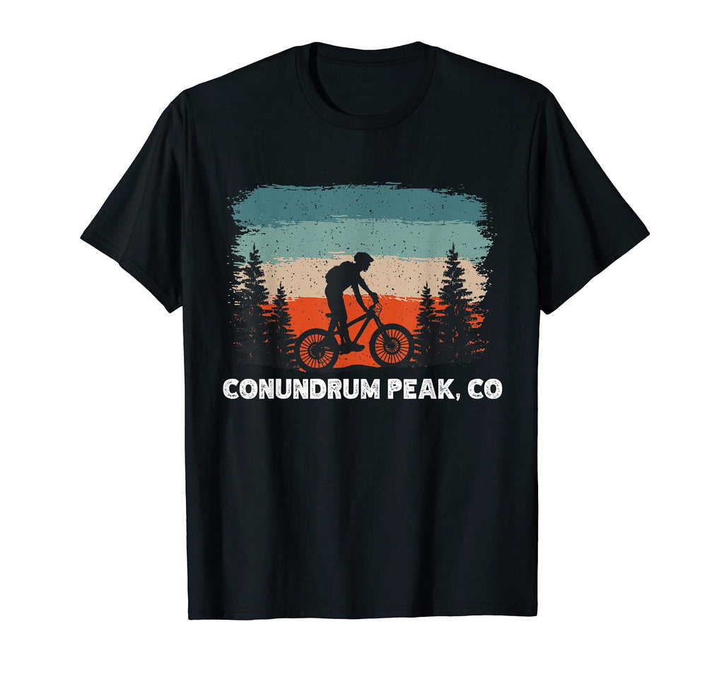 Mountain Bike Sunset Conundrum Peak Co T-Shirt - Graphic Print Unisex - T-Shirt, Sweatshirt, Hoodie