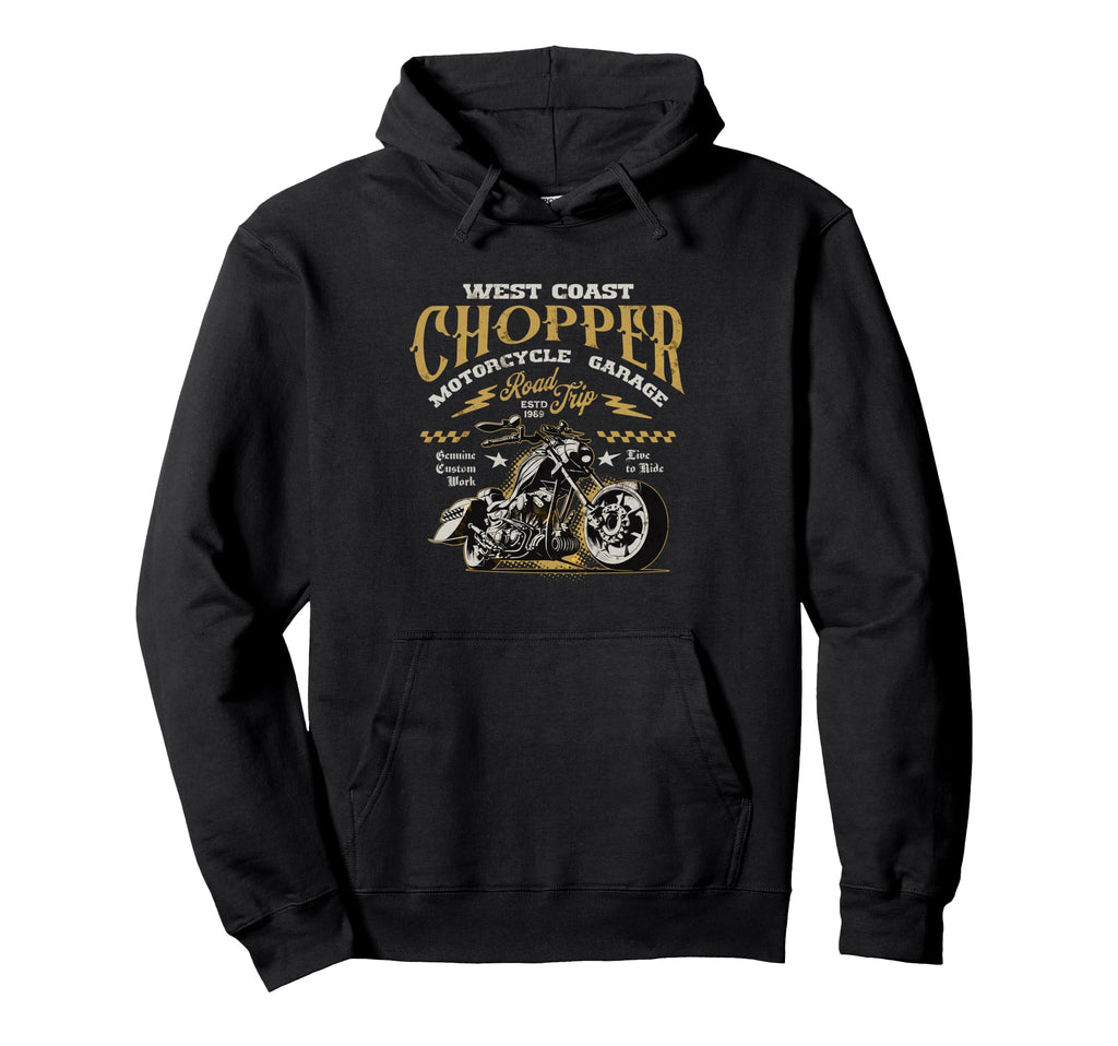West Coast Chopper Garage Motorcycle Hoodie - Custom Art Print Men Women - T-Shirt, Sweatshirt, Hoodie