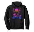 Synthwave Aesthetic 1980S Palm Hoodie - Fun Novelty Design for Adults - T-Shirt, Sweatshirt, Hoodie