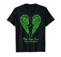 Faith Hope Love Wings Ribbon Green T-Shirt - Custom Art Print Unisex - T-Shirt, Sweatshirt, Hoodie