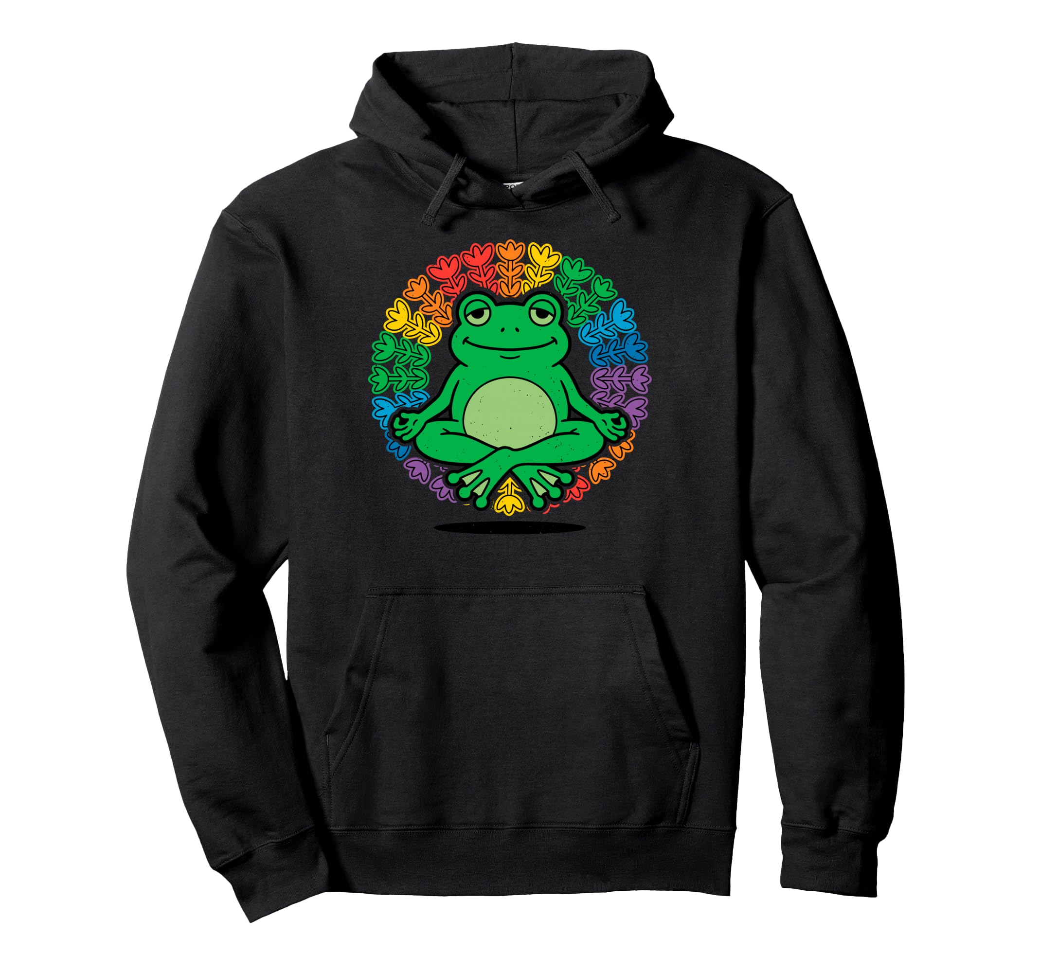 Funny Frog Yoga Lotus Pose Meditation Hoodie - Fun Novelty Design Unisex - T-Shirt, Sweatshirt, Hoodie