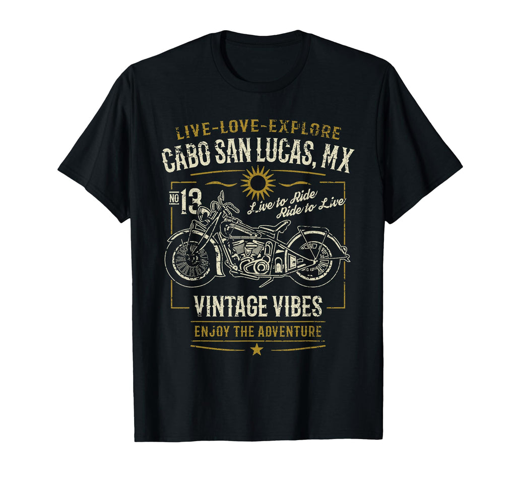 Cabo San Lucas Mx Mexico Motorcycle T-Shirt - Graphic Print for Adults - T-Shirt, Sweatshirt, Hoodie