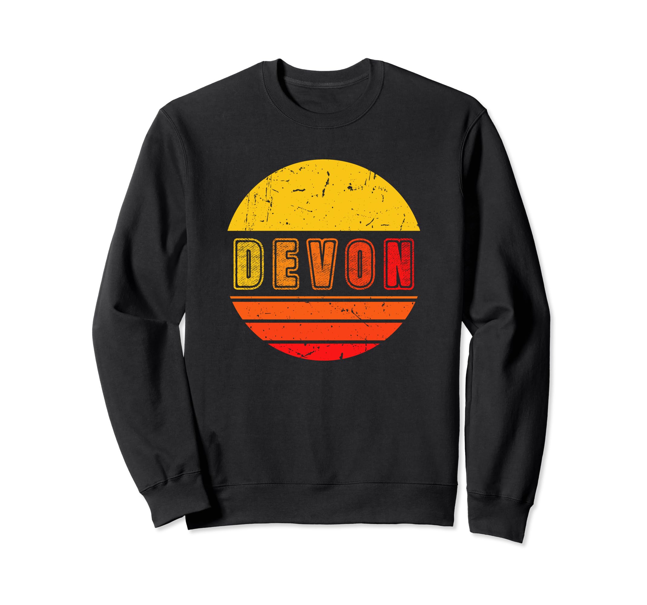 Devon Name Sunset Devon Sweatshirt - Custom Art Print for Adults - T-Shirt, Sweatshirt, Hoodie