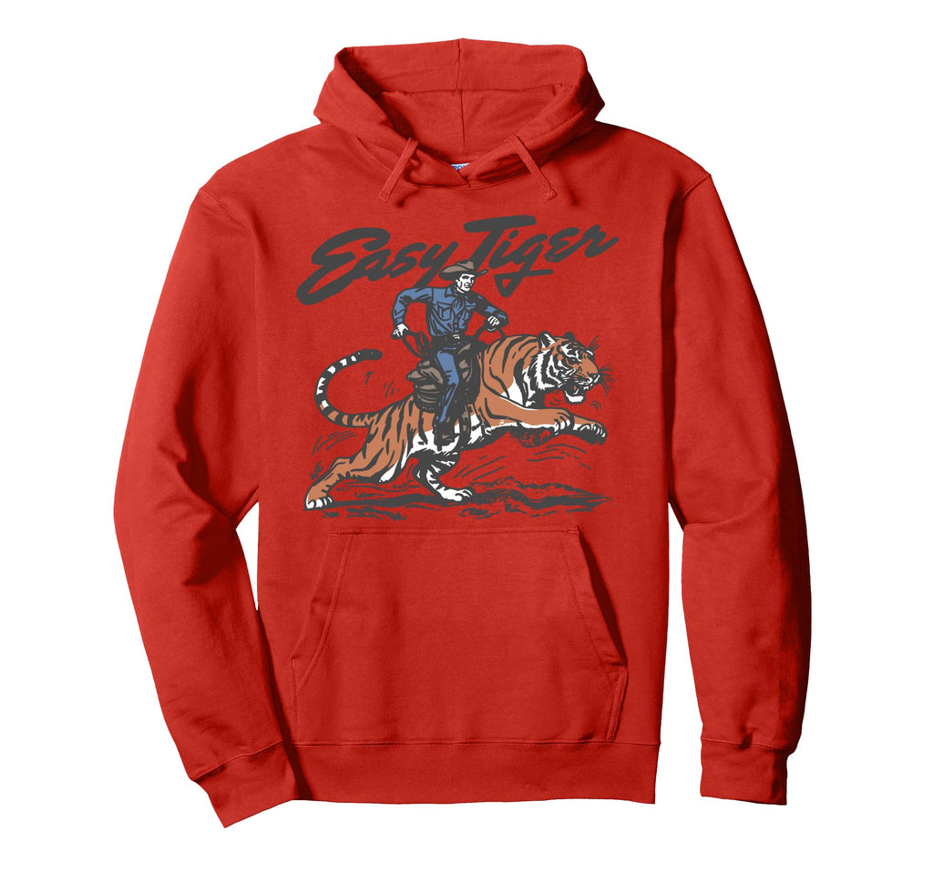 Easy Tiger Cowboy Western Hoodie - Unique Graphic Men Women - T-Shirt, Sweatshirt, Hoodie