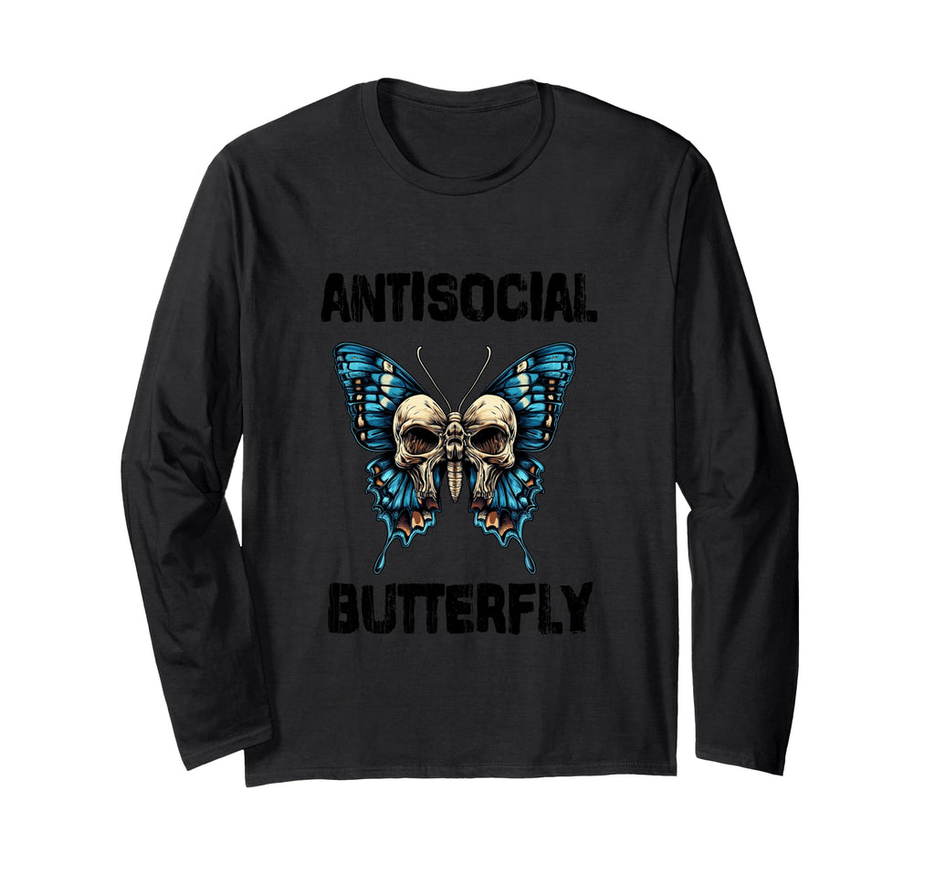 Antisocial Butterfly T-Shirt - Fun Novelty Design Men Women - T-Shirt, Sweatshirt, Hoodie