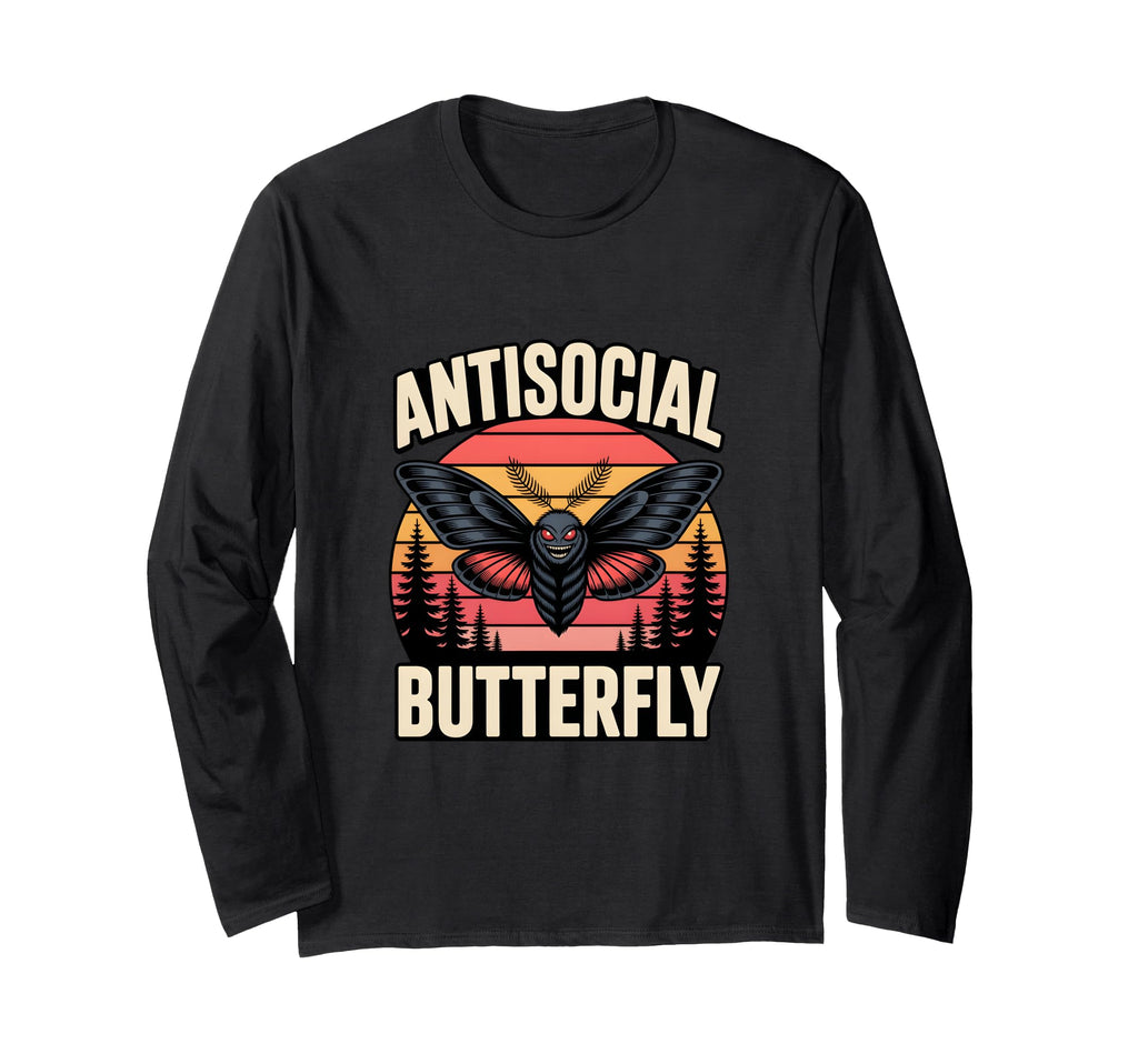 Moth Mann Cryptid Anti Social T-Shirt - Casual Everyday Wear for Adults - T-Shirt, Sweatshirt, Hoodie