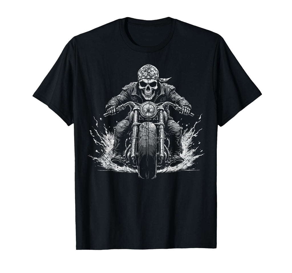 Skeleton Biker Motorcycling Riding T-Shirt - Graphic Print for Adults - T-Shirt, Sweatshirt, Hoodie