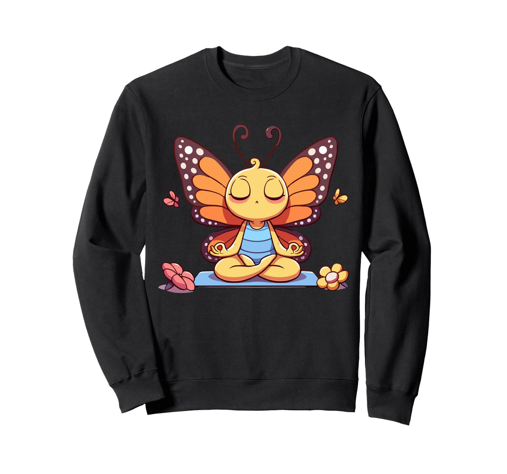 Meditation Butterfly Yoga Pose Sweatshirt - Unique Graphic for Adults - T-Shirt, Sweatshirt, Hoodie