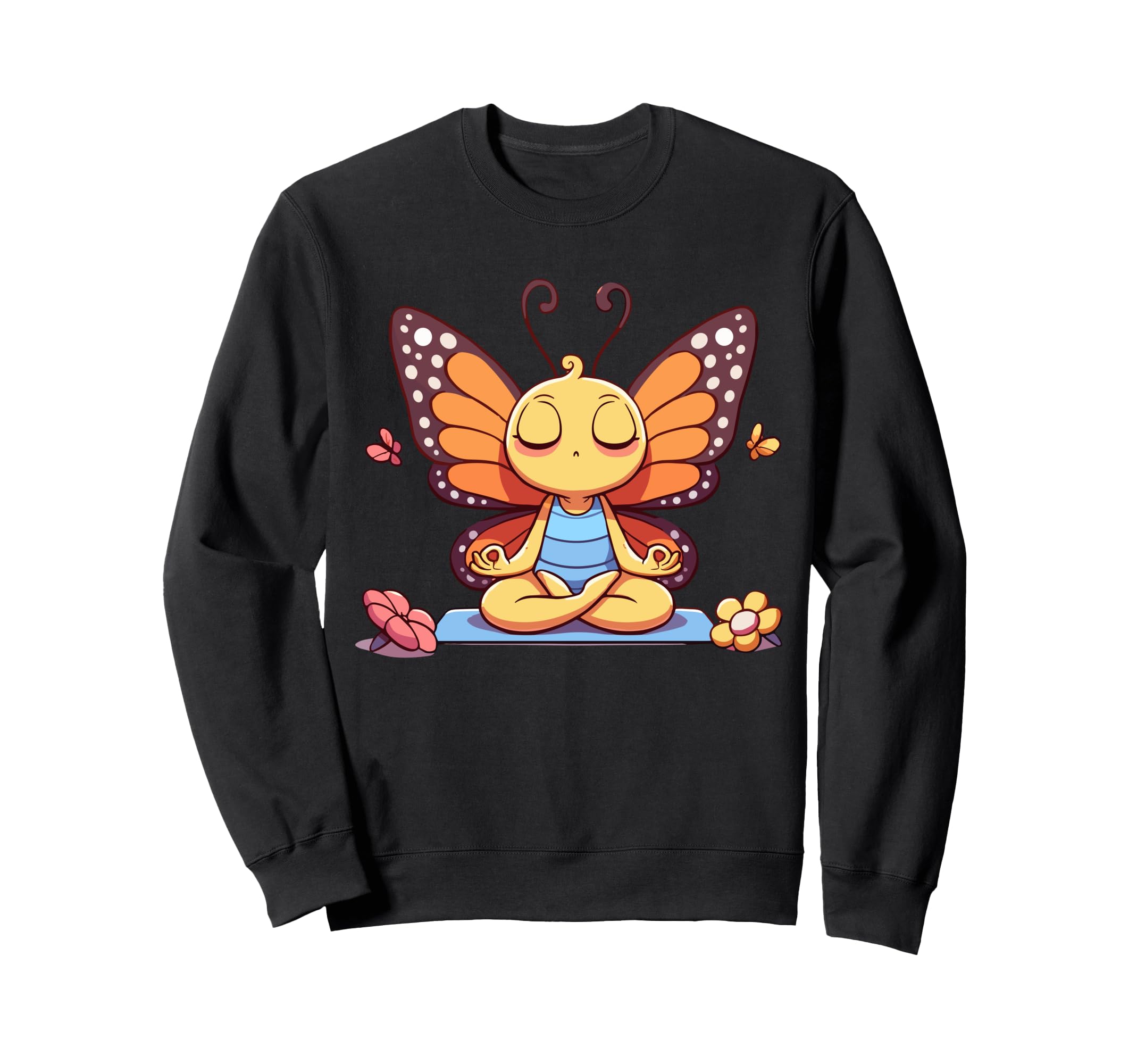 Meditation Butterfly Yoga Pose Sweatshirt - Unique Graphic for Adults - T-Shirt, Sweatshirt, Hoodie