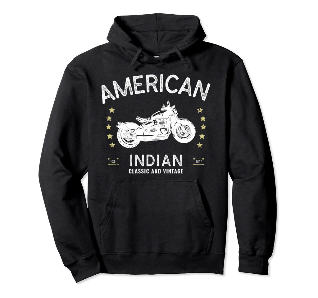 American Motorcycle Indian Biker Club Hoodie - Graphic Print Unisex - T-Shirt, Sweatshirt, Hoodie