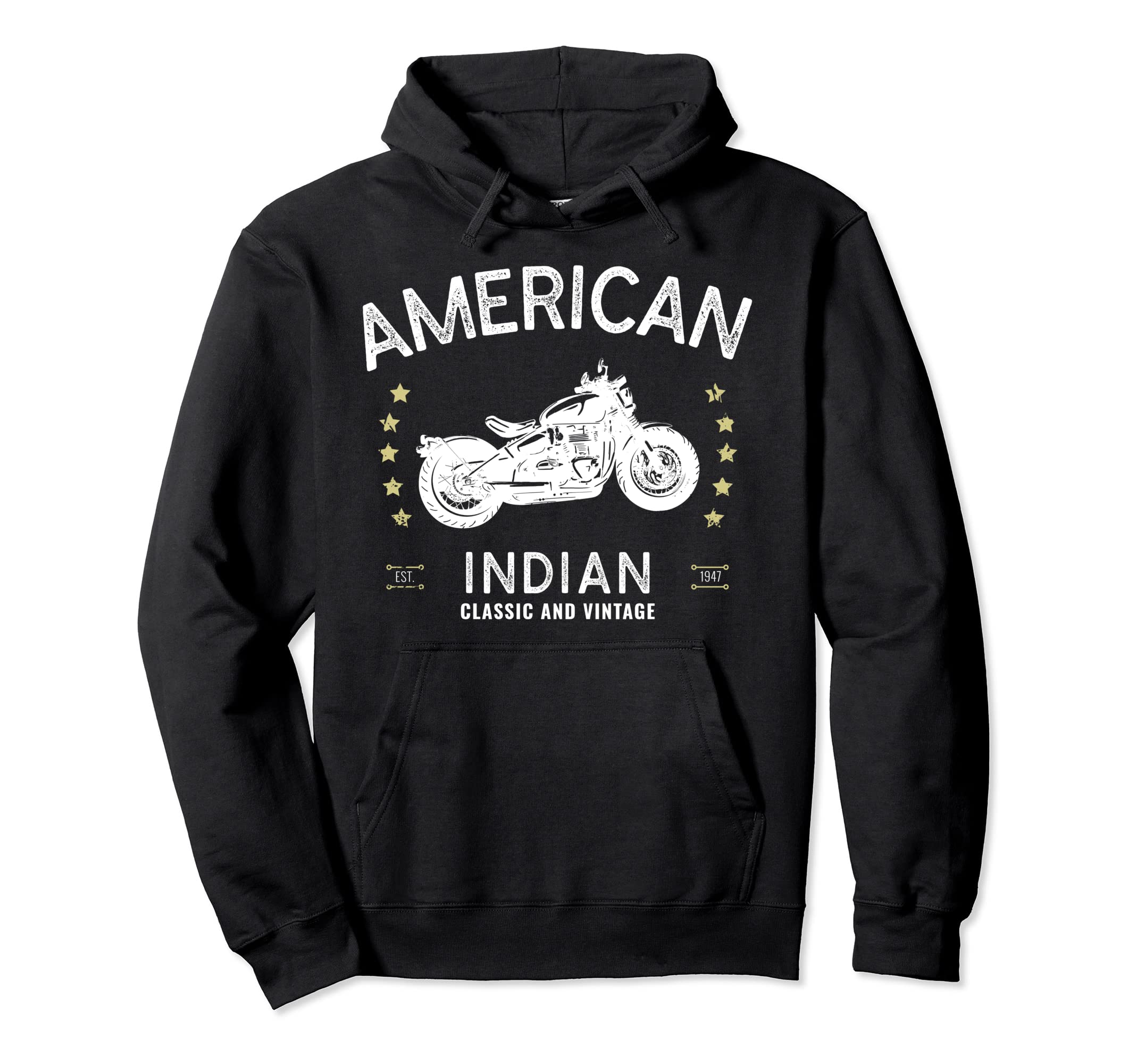 American Motorcycle Indian Biker Club Hoodie - Graphic Print Unisex - T-Shirt, Sweatshirt, Hoodie