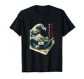 Vinyl Record Player Japanese Wave Art T-Shirt - Unique Graphic Men Women - T-Shirt, Sweatshirt, Hoodie