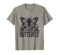 Anti Social Butterfly Funny Anti Social T-Shirt - Graphic Print Men Women - T-Shirt, Sweatshirt, Hoodie