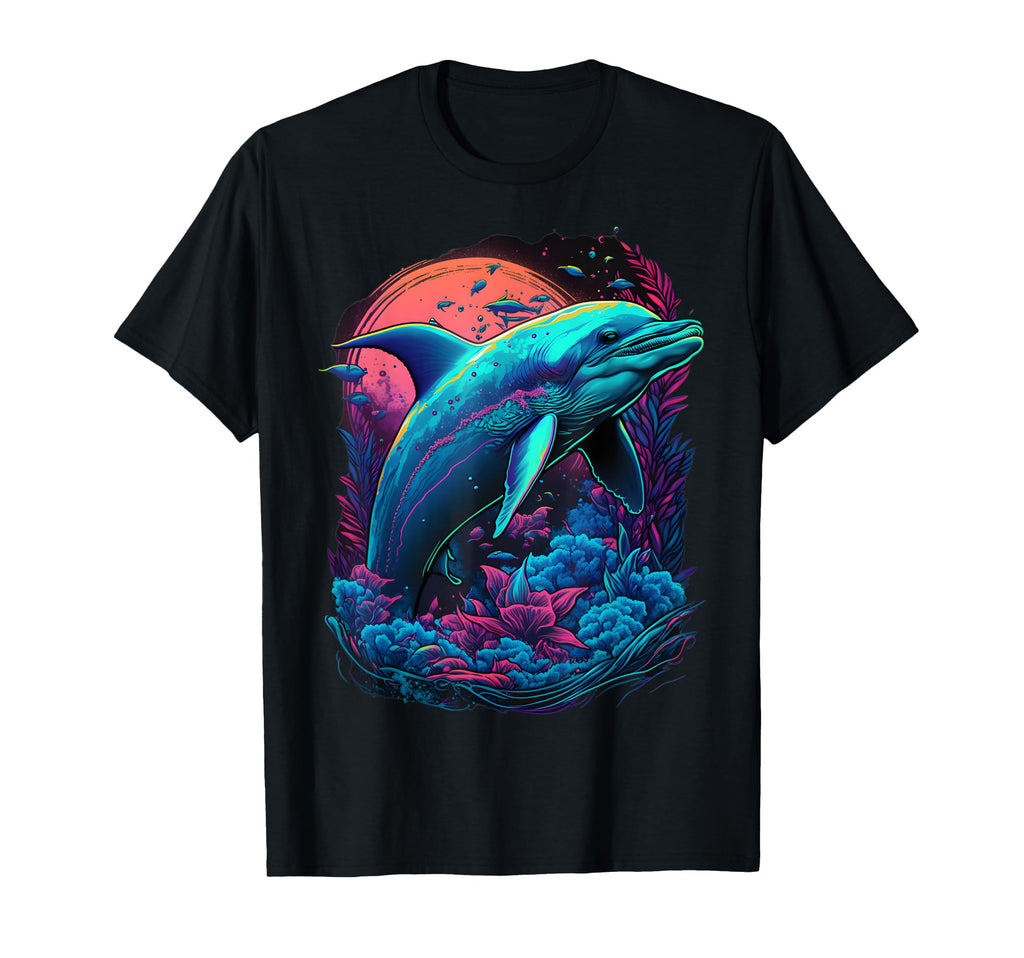 Synth Wave Delfine Delphin Geschenkidee Hoodie - Trendy Graphic Unisex - T-Shirt, Sweatshirt, Hoodie
