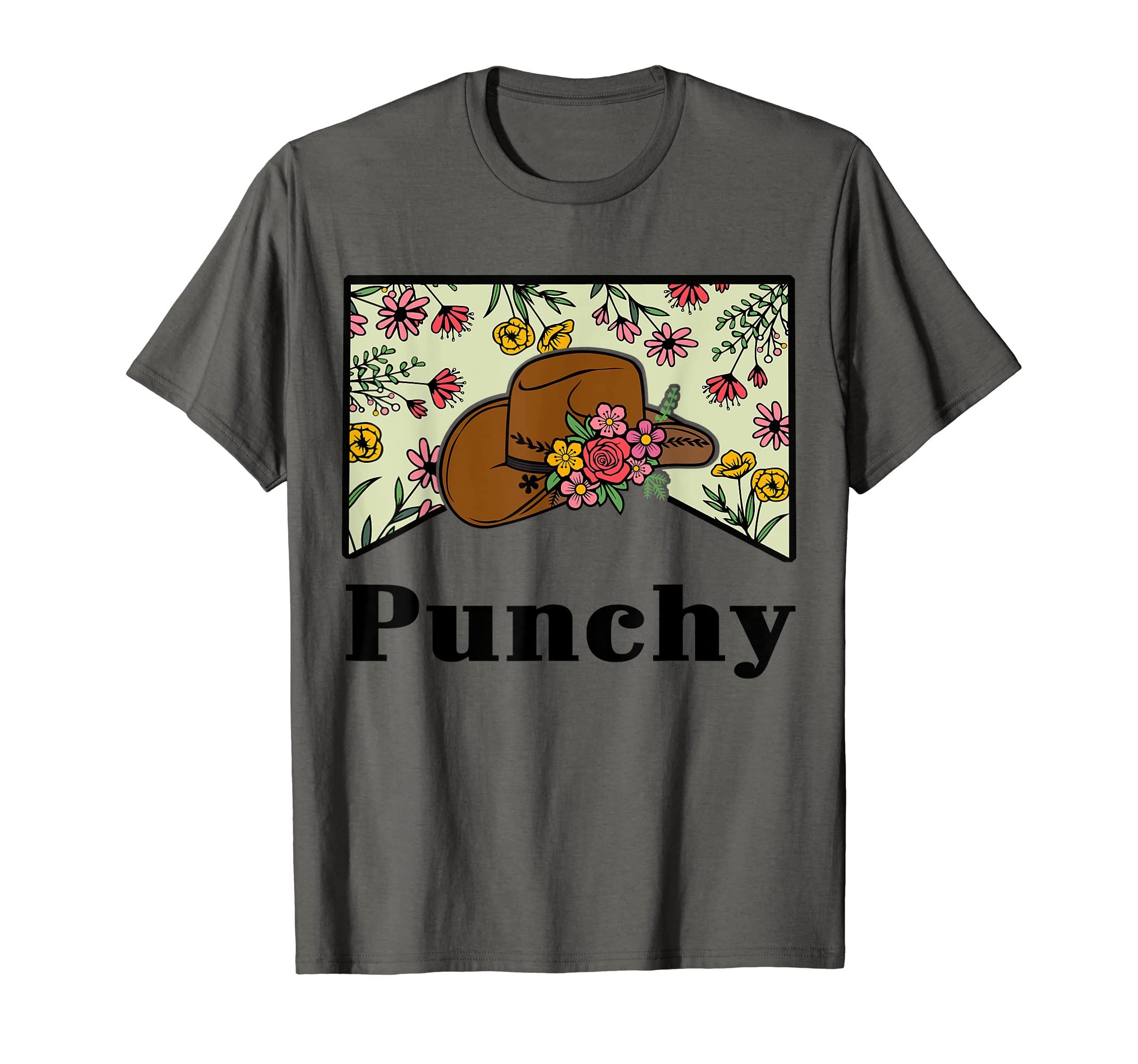 Punchy Cowgirl Cowboy Western Cowhide T-Shirt - Unique Graphic Unisex - T-Shirt, Sweatshirt, Hoodie