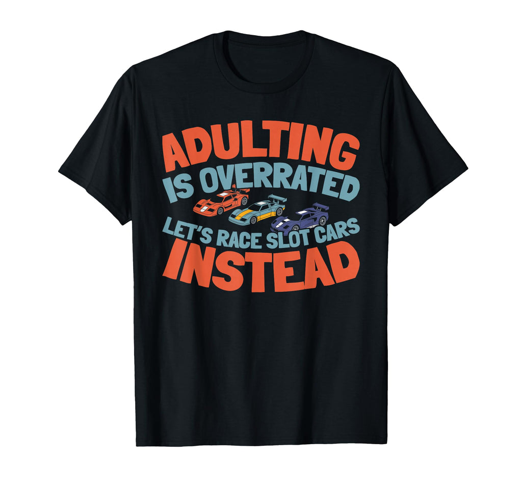 Slot Cars Miniature Hobby Track Slot T-Shirt - Unique Graphic for Adults - T-Shirt, Sweatshirt, Hoodie