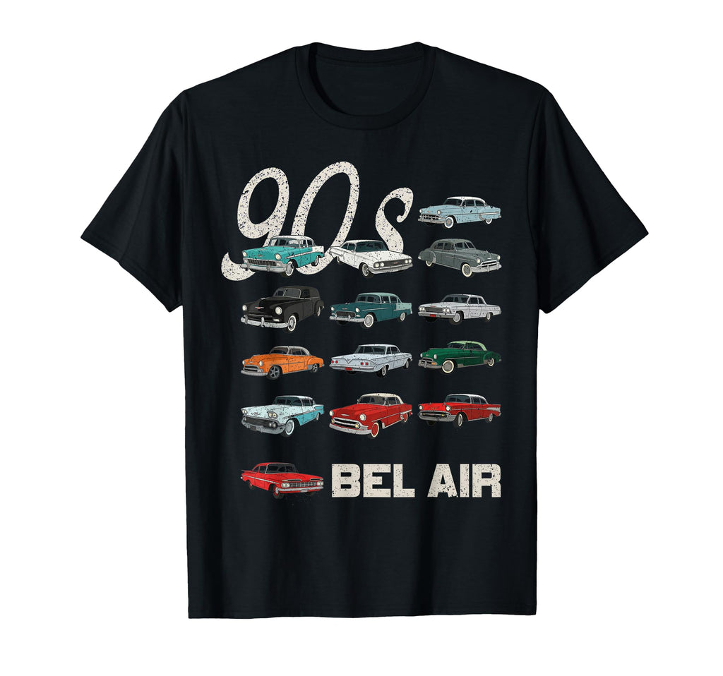 90S Bel Air 55 56 57 Silhouette Old T-Shirt - Novelty Apparel for Adults - T-Shirt, Sweatshirt, Hoodie