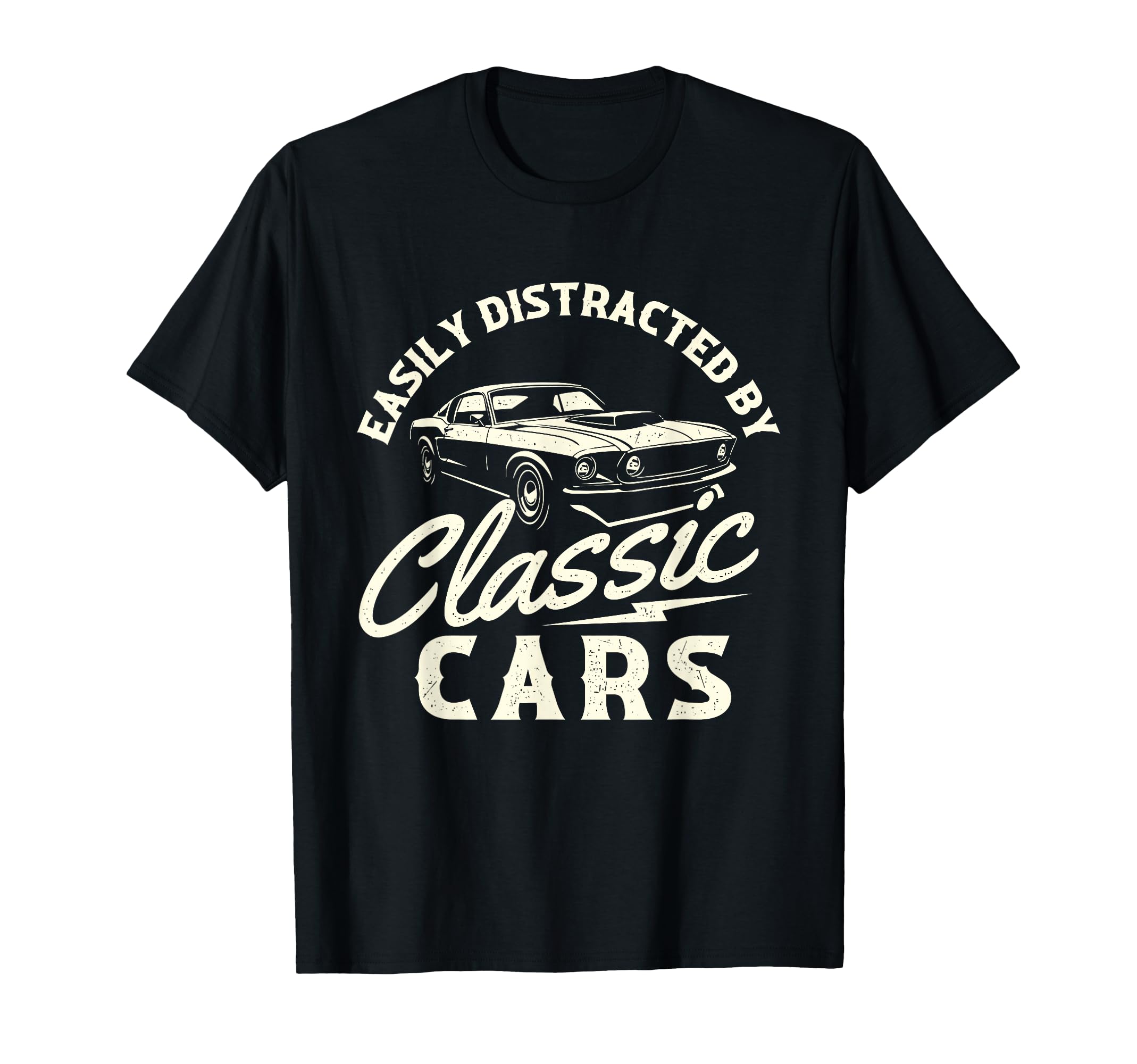 Easily Distracted Cars Racing Muscle T-Shirt - Graphic Print for Adults - T-Shirt, Sweatshirt, Hoodie