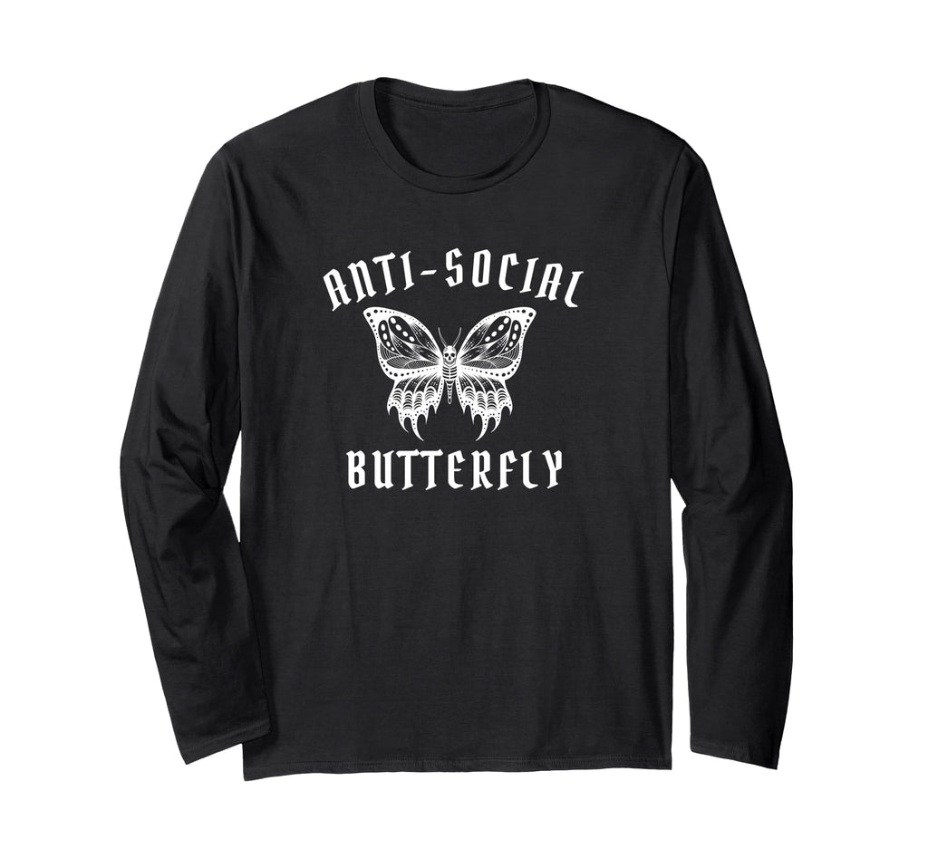 Anti Social Butterfly Introvert Sarcastic T-Shirt - Graphic Print Men Women - T-Shirt, Sweatshirt, Hoodie