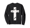 Rustic Grunge Distressed Cross Sweatshirt - Graphic Print for Adults - T-Shirt, Sweatshirt, Hoodie