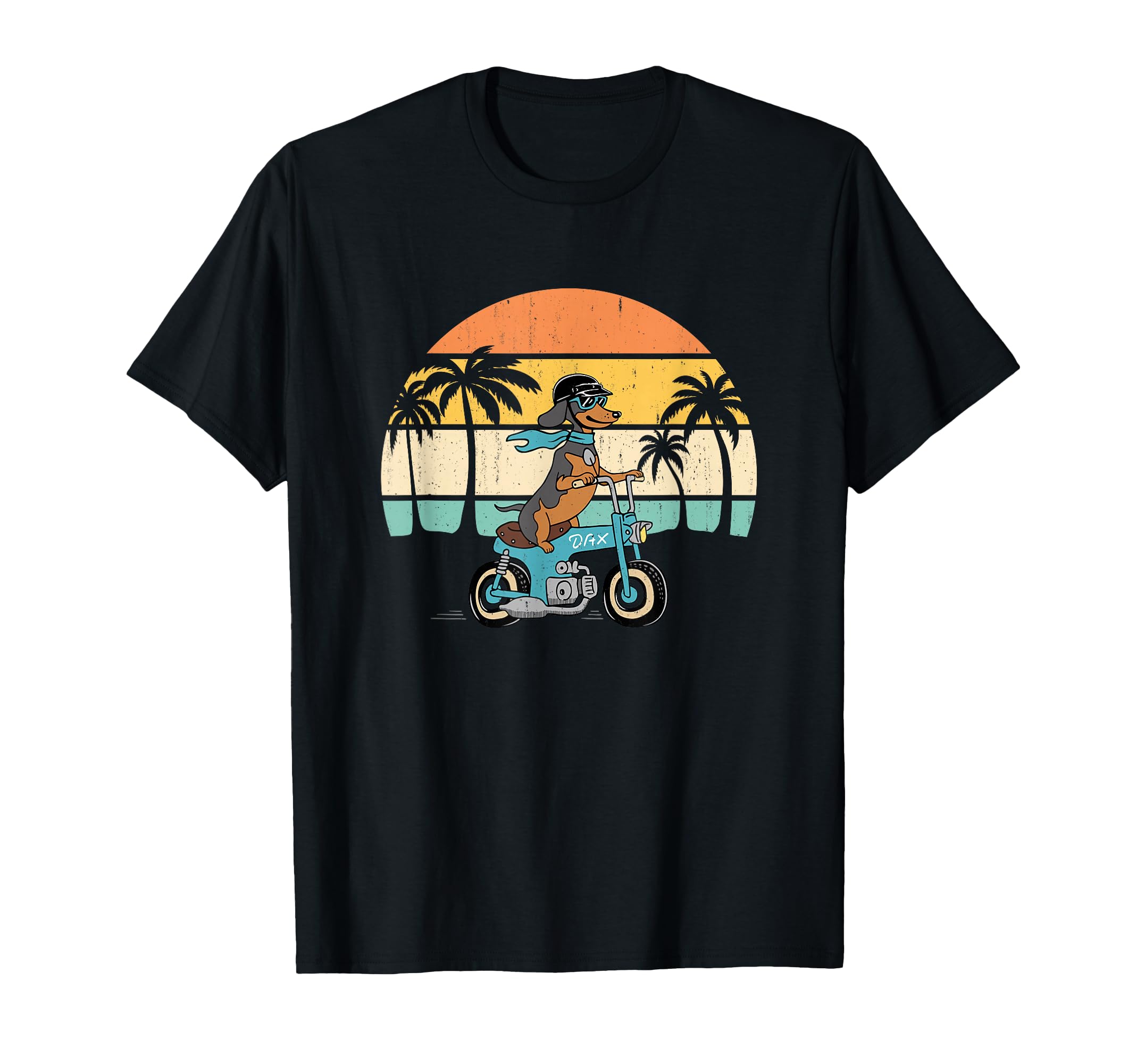 Miniature Dachshund Dax Motorcycle T-Shirt - Trendy Graphic for Adults - T-Shirt, Sweatshirt, Hoodie