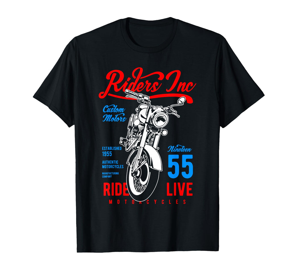 Riders Inc 1955 Motorcycle T-Shirt - Minimalist Print for Adults - T-Shirt, Sweatshirt, Hoodie
