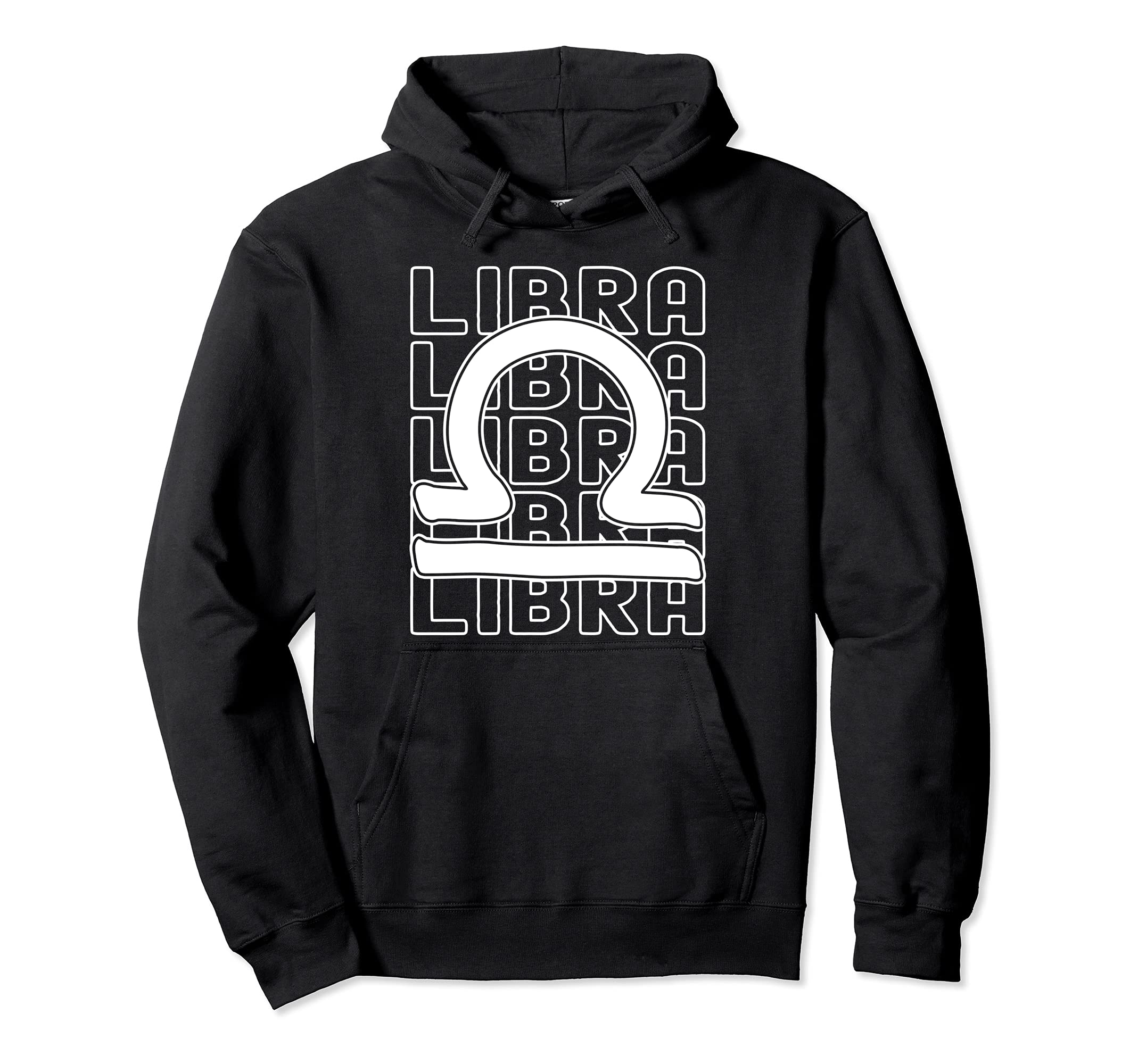 Libra Zodiac Sign Typography Hoodie - Aesthetic Graphic for Adults - T-Shirt, Sweatshirt, Hoodie