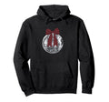 Burgundy Red Bow Disco Ball Hoodie - Fun Novelty Design for Adults - T-Shirt, Sweatshirt, Hoodie