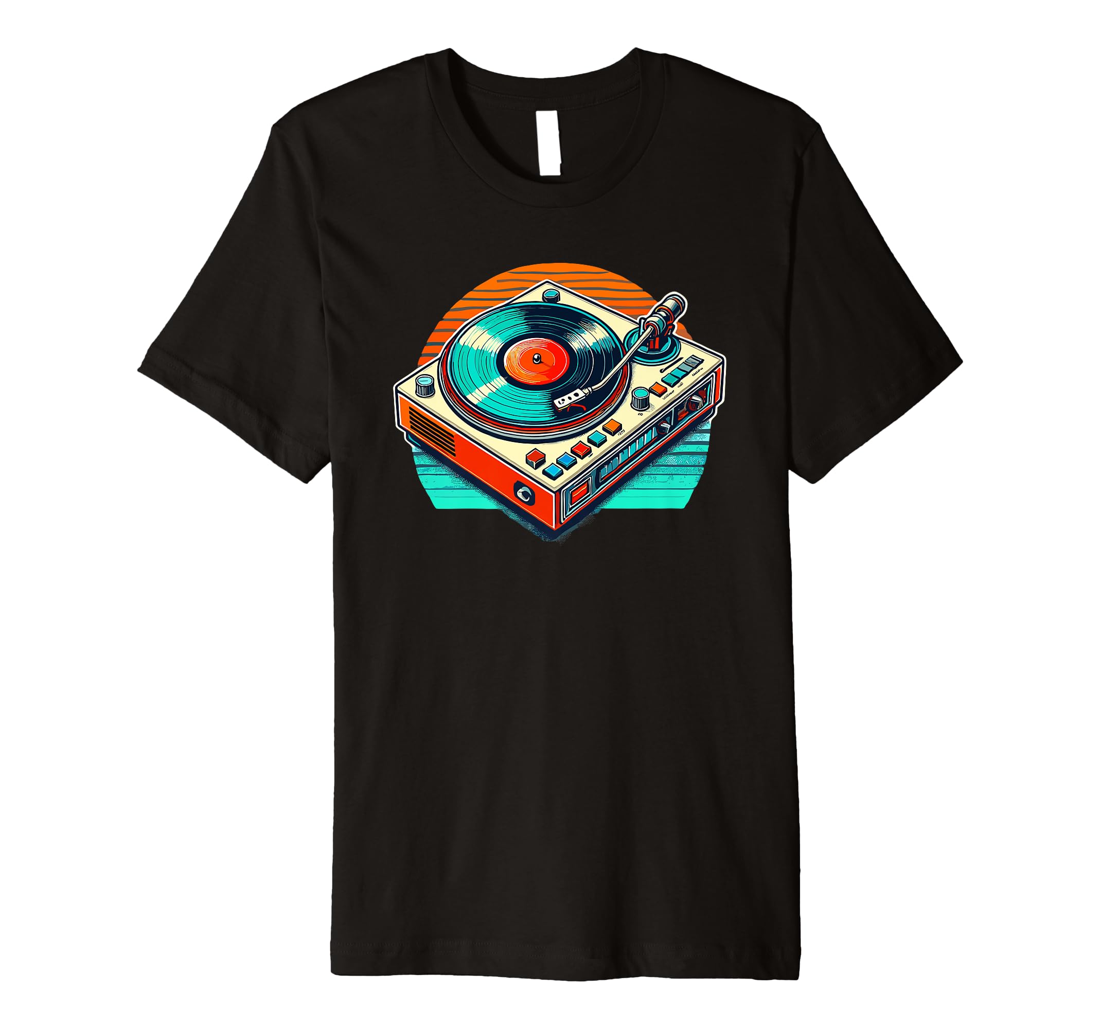 80S 90S Vinyl Record Player Turntable T-Shirt - Streetwear Style Men Women - T-Shirt, Sweatshirt, Hoodie