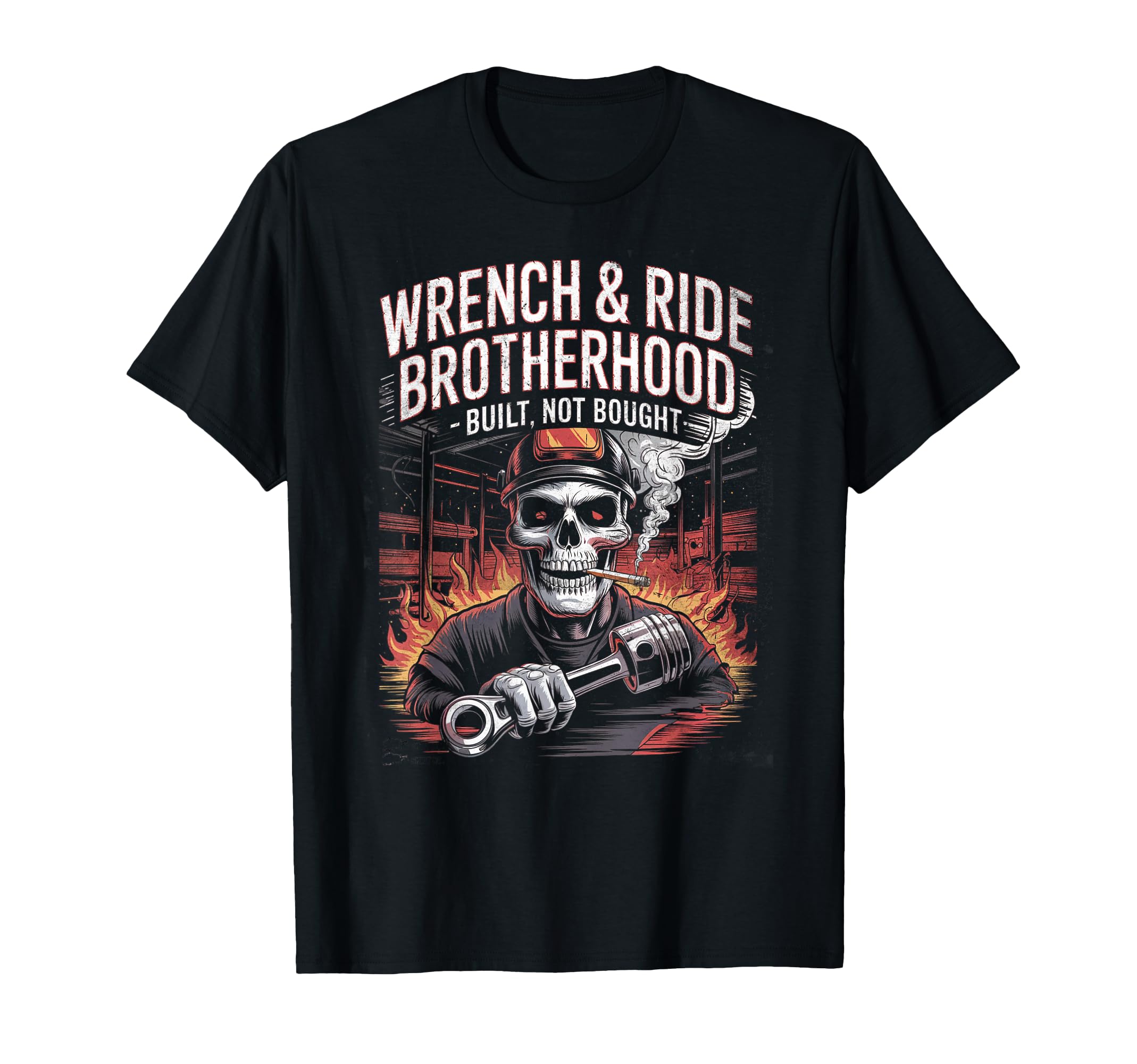 Wrench Ride Brotherhood Motorcycle Biker T-Shirt - Minimalist Print Unisex - T-Shirt, Sweatshirt, Hoodie