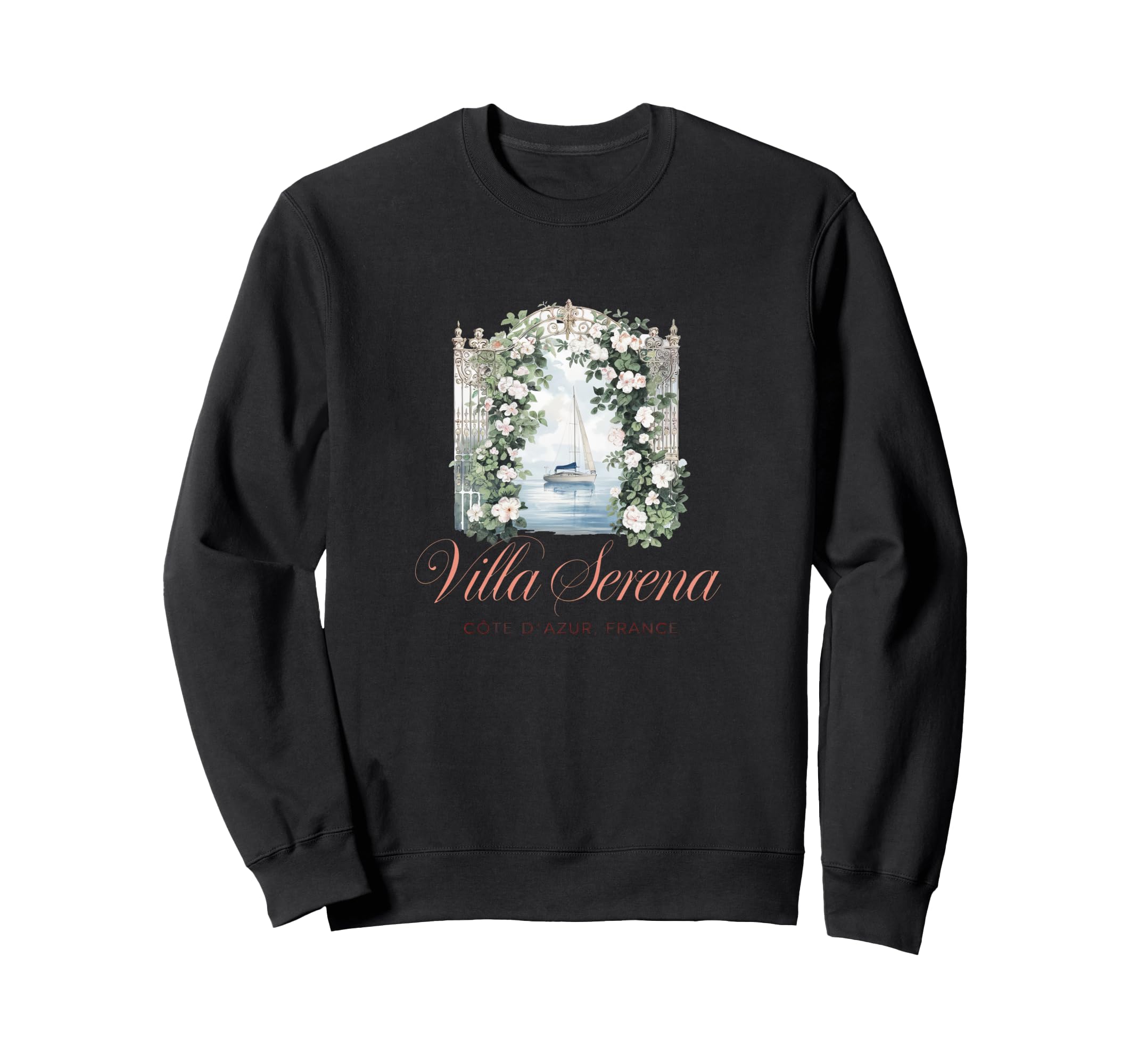 Villa C Te Dazur France Elegant Sweatshirt - Trendy Graphic Men Women - T-Shirt, Sweatshirt, Hoodie