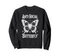 Antisocial Butterfly Introvert Sweatshirt - Graphic Print Unisex - T-Shirt, Sweatshirt, Hoodie