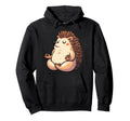Meditation Hedgehog Yoga Pose Relaxing Hoodie - Custom Art Print Men Women - T-Shirt, Sweatshirt, Hoodie