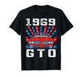 69 1969 Gto American Flag Silhouette T-Shirt - Custom Art Print Unisex - T-Shirt, Sweatshirt, Hoodie